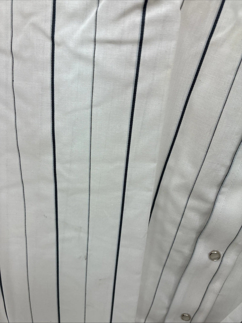 New Men’s Panhandle Slim White Stripe Short Sleeve Pearl Snap 16.5 Large CC-6