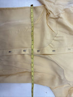 New Women’s Longhorn Yellow Short Sleeve Button Up Padded Shirt X-Small LL-71