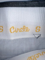 New Vintage Black Circle S Polyester Pants #CP4776 OO-14