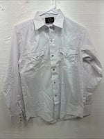 New Boys Champion Western White Long Sleeve Pearl Snap Size 16 CC-77