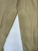 New Women’s Tan ABETTA Knee Patch English Riding Breeches. 32 L  D-63