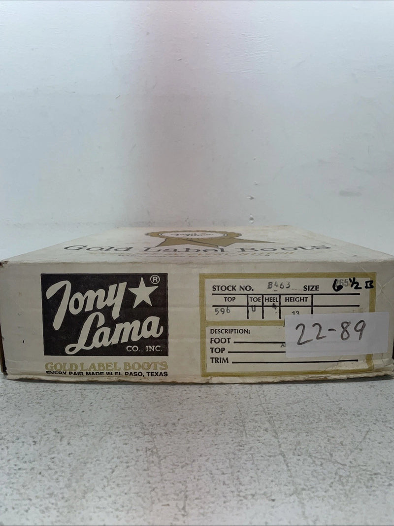 New Men’s Brown Tony Lama Cowboy Boots. 8111 6.5 6 1/2 B. 22-89