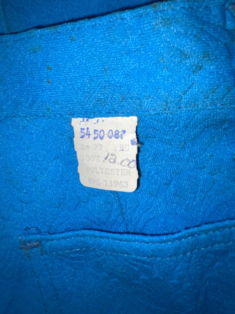 New Vintage Blue Polyester Pants #5450087 3A-67