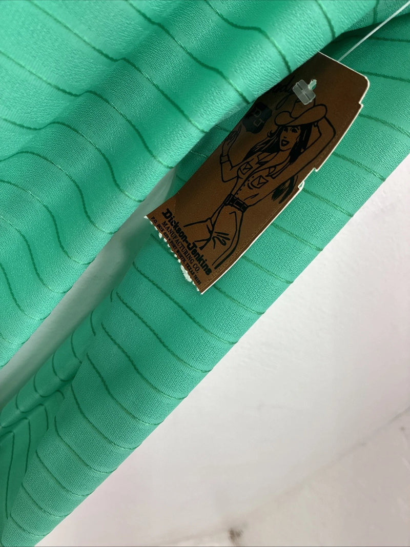 New Women’s Dickson Jenkins Green Long Sleeve Pearl Snap Size 34 MM-94