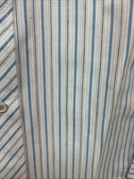 New Kids White Horse Blue Stripe Long Sleeve Pearl Snap Medium DD-75