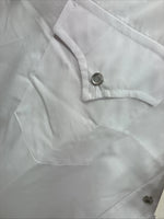 New Men’s ELY Cattleman White Short Sleeve Simple Pearl Snap 18.5 2XL F-79