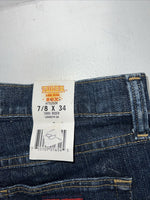 New Women’s Twenty X Dark Rider Low Rise Denim Jeans. 7/8x34 M-4