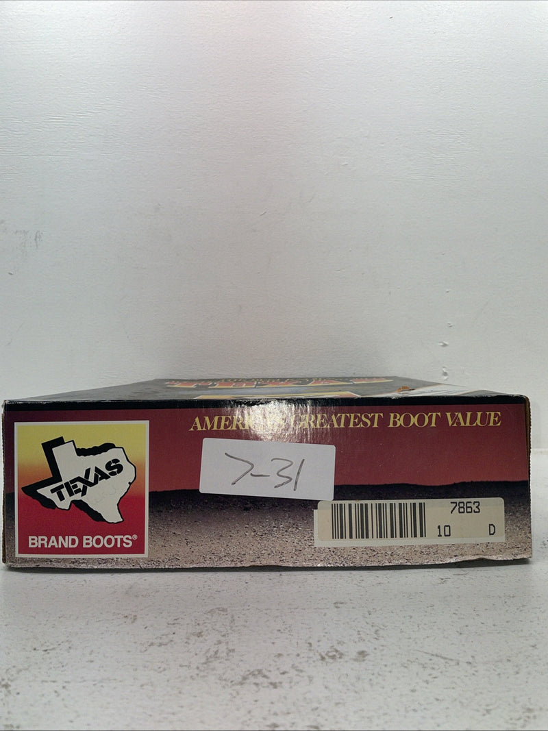 New Men’s Red Texas Brand Cowboy Boots. 7863 10 D. 7-31