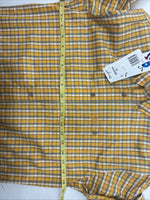 New Teens Wrangler Yellow Plaid Long Sleeve Button Up XL DD-65