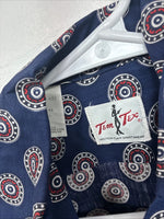 New Women’s Tem Tex Blue design Long Sleeve Pearl Snap Size 32 KK-51