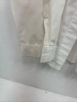 New Women’s H Bar C White Designed Long Sleeve Button Up Size 36 KK-35
