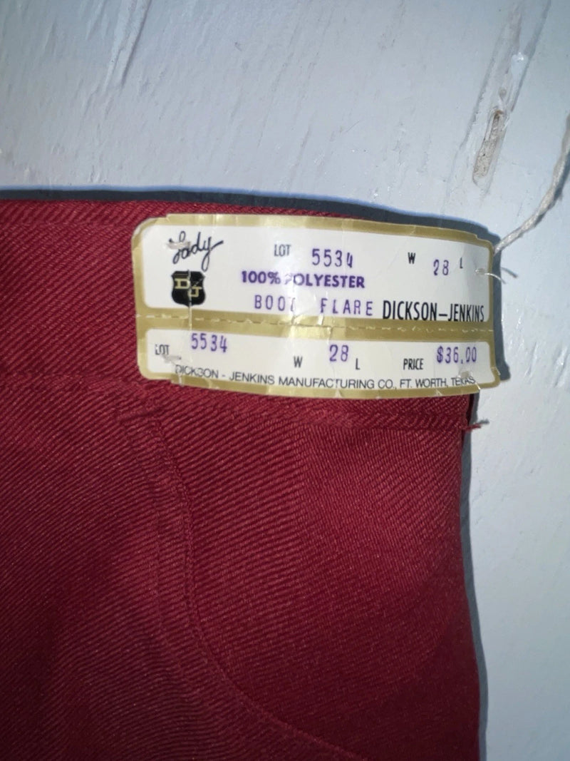 New Vintage Red Dickson Jenkins Polyester Pants #5534 3A-44