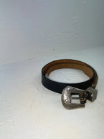New Black Genuine Leather Tooled 28” Belt #WF502 JJ-115