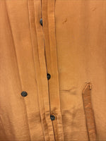 New Women’s Anne Pinkerton Orange Long Sleeve Button Up Medium KK-76