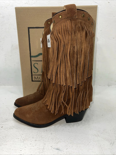 New Women’s Brown Fringe Smoky Mountain Cowboy Boots. 6566 6. 19-14