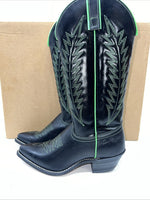 New Women’s Black And Green Kenny Rodger’s Cowboy Boots. 40314 6 M. 19-49