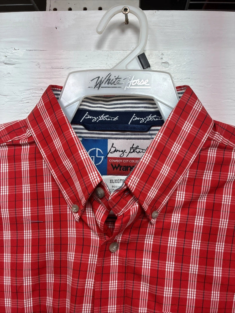 New Boy’s Wrangler Red Flannel Long Sleeve Button Up 2XL F-104