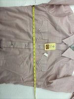 New Men’s H Bar C Pink Long Sleeve Pearl Snap 16 X 36 Large X-71