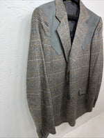 New Men’s California Ranchwear Gray Plaid Suit Jacket 42R #14753 R-602