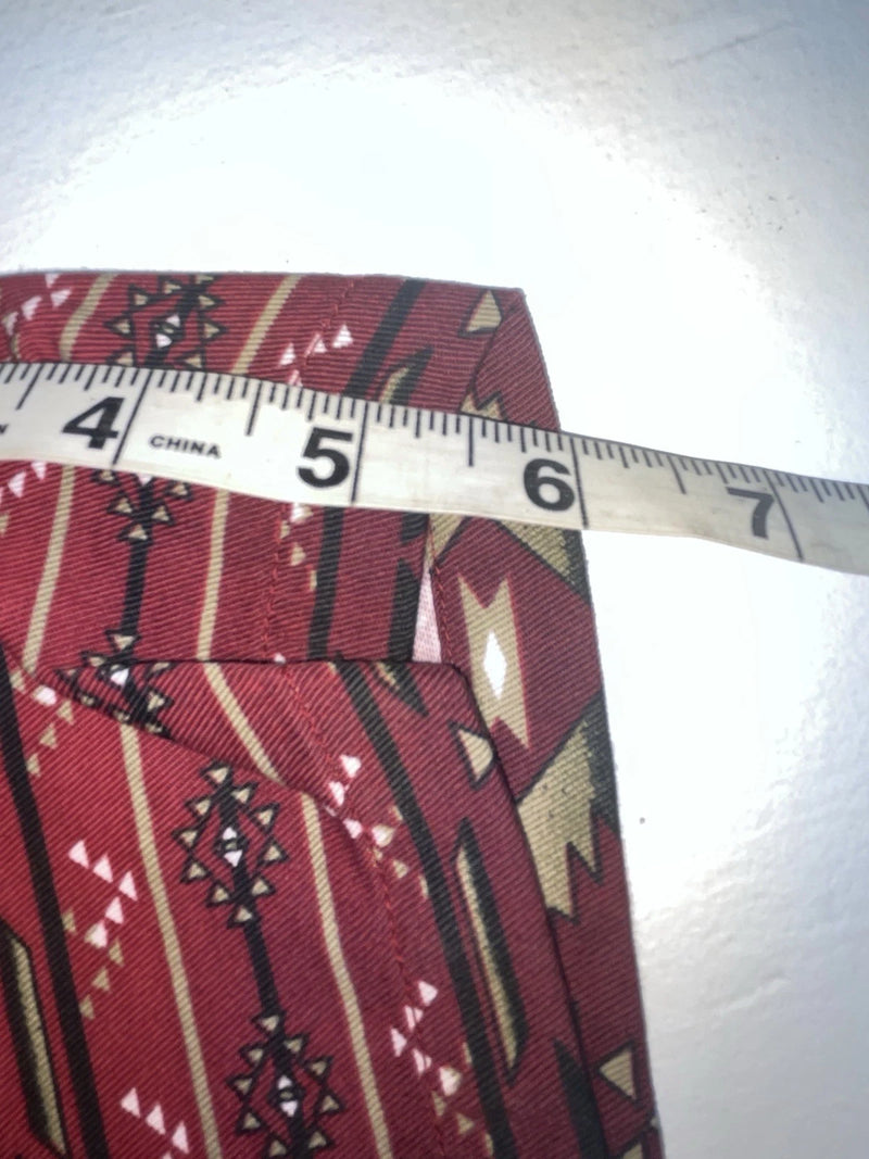 New Women’s Red Aztec Cumberland Outfitters Short Sleeve Button Up Shirt 3B-103