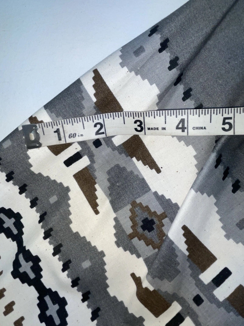 New Men’s Grey Aztec Panhandle Slim Long Sleeve Button Up Shirt S #DS3260 3B-94
