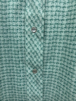New Women’s Dickson Jenkins Green design Long Sleeve Pearl Snap Small DD-44