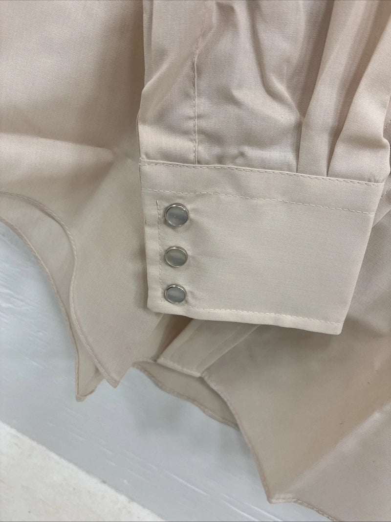 New Kids Denver Tan Long Sleeve Pearl Snap Size 18 CC-119