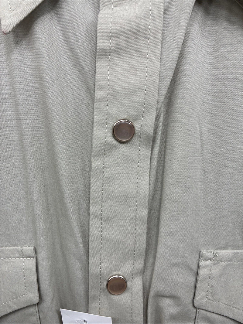 New Men’s White Horse Green Long Sleeve Pearl Snap Large CC-30