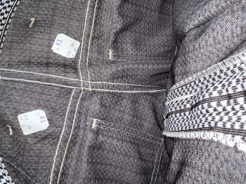 New Vintage Black And White Checkered Panhandle Slim Polyester Pants #8042 SS-71