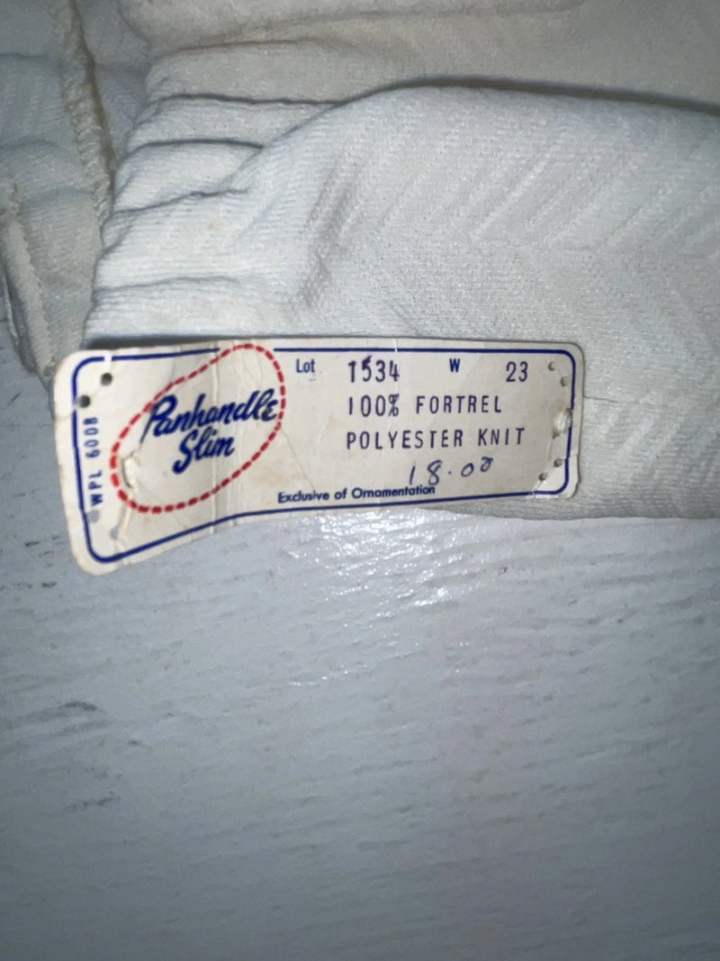 New Vintage White Panhandle Slim Polyester Pants #1534 3A-62