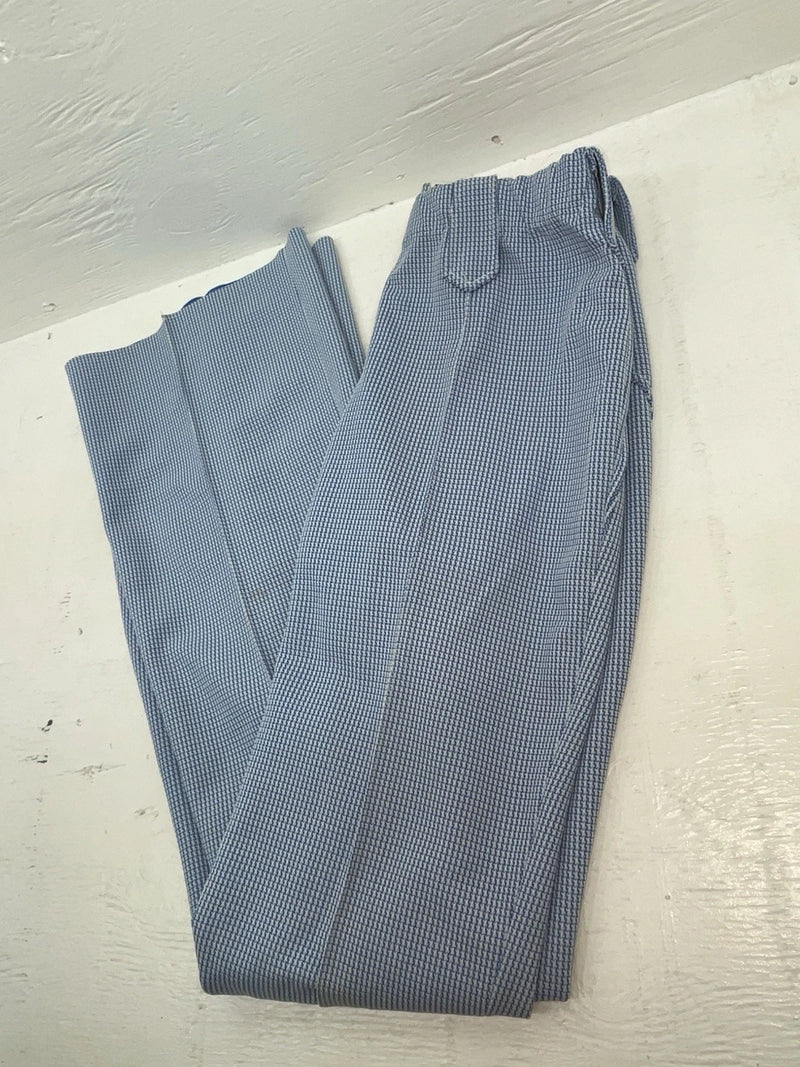 New Vintage Blue Checkered Dickson Jenkins Polyester Pants #536 ZZ-41