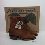 New Women’s Brown American West Cowboy Boots. 59003 9.5 9 1/2 M. 16-131