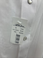 New Men’s White Horse White Long Sleeve Pearl Snap 4XL E-95