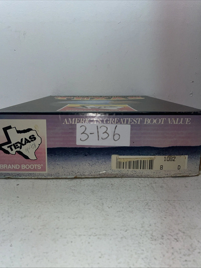 New Men’s Gray Texas Brand Cowboy Boots. 1082 8 D. 3-136
