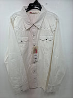 New Women’s Cumberland White Gem Long Sleeve Pearl Snap 3XL GG-89