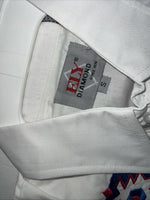New Men’s ELY Diamond White Long Sleeve Pearl Snap Small A-203