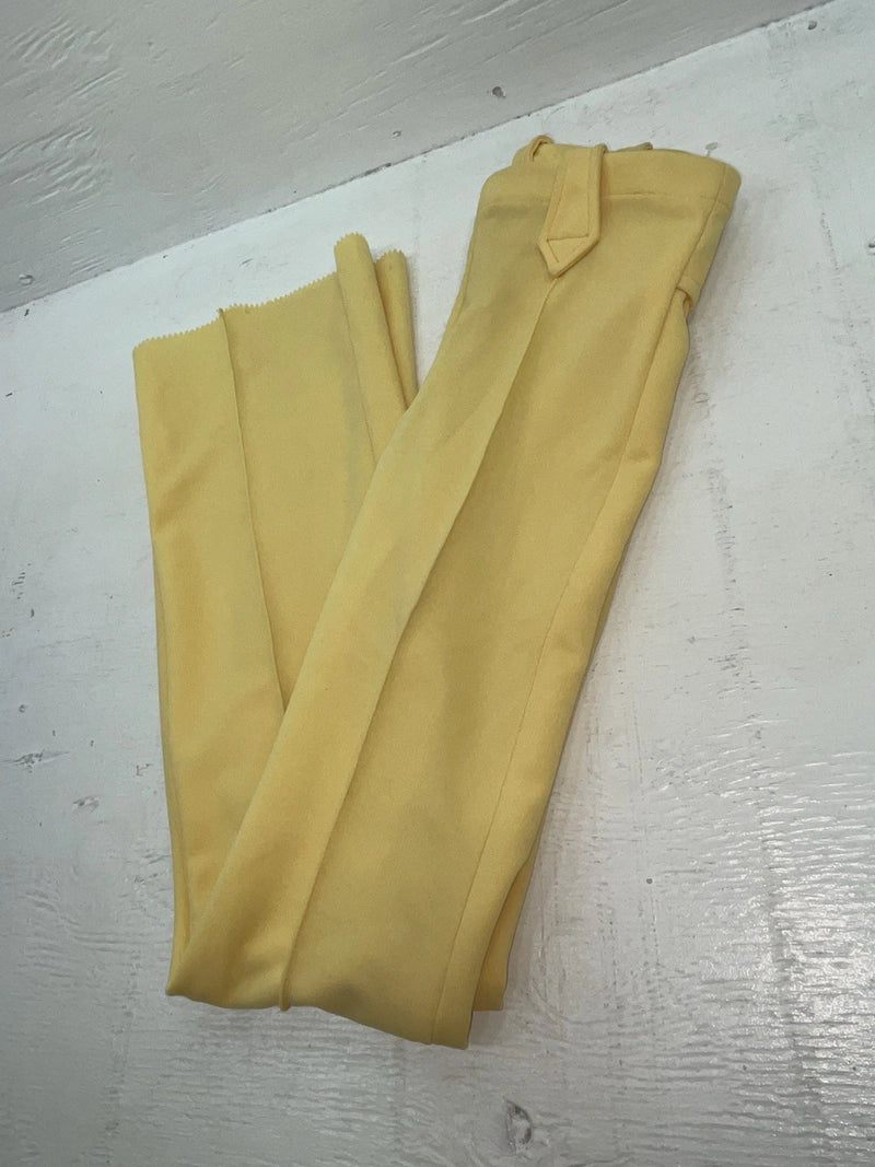 New Vintage Yellow Western Heritage Polyester Pants #G31 3A-89