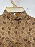 New Women’s Panhandle Slim Brown Designed Long Sleeve Zip Up Size 14 YY-111