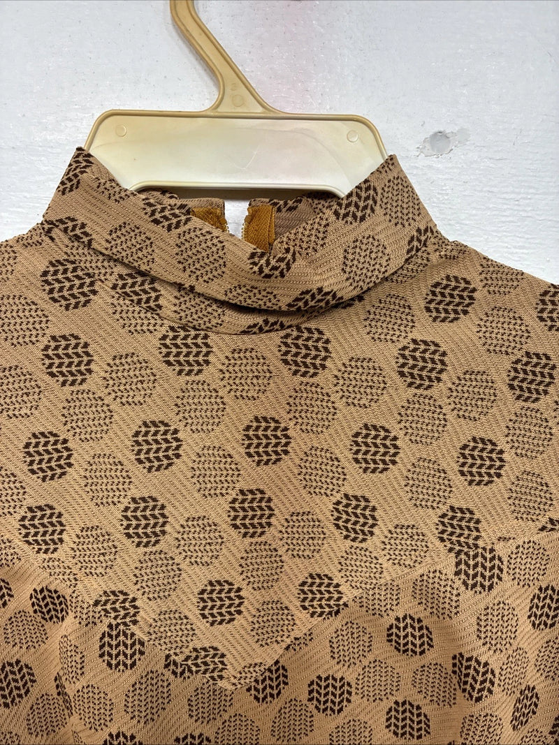 New Women’s Panhandle Slim Brown Designed Long Sleeve Zip Up Size 14 YY-111