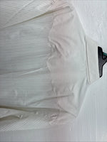 New Men’s White Horse White Stripe Design Long Sleeve Pearl Snap XL O-63