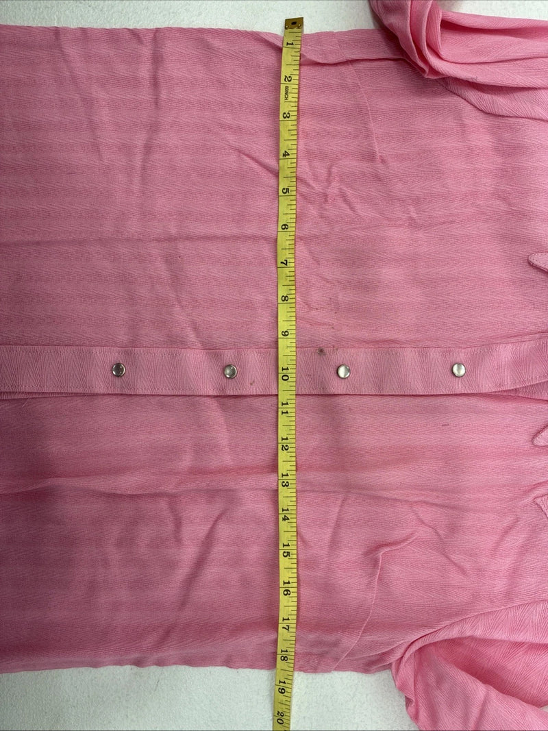 New Women’s Rockmount Pink Long Sleeve Pearl Snap Size 34 LL-90