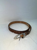 New Brown Genuine Leather Tooled 26” Belt #102 NN-63 