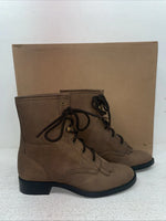 New Youth Brown Lace Up American West Cowboy Boots. 3121 3.5 3 1/2 D. 22-75