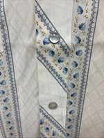 New Men’s Champion Western White Western Short Sleeve Pearl Snap Small J-57