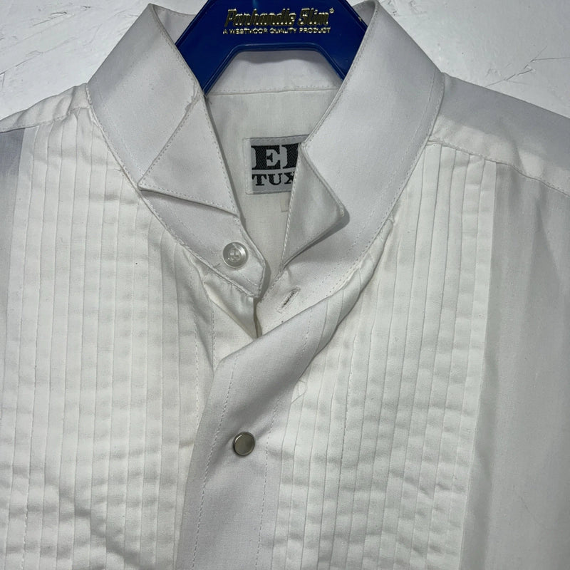 New Men’s ELY tuxedo White Long Sleeve Pearl Snap Small B-48