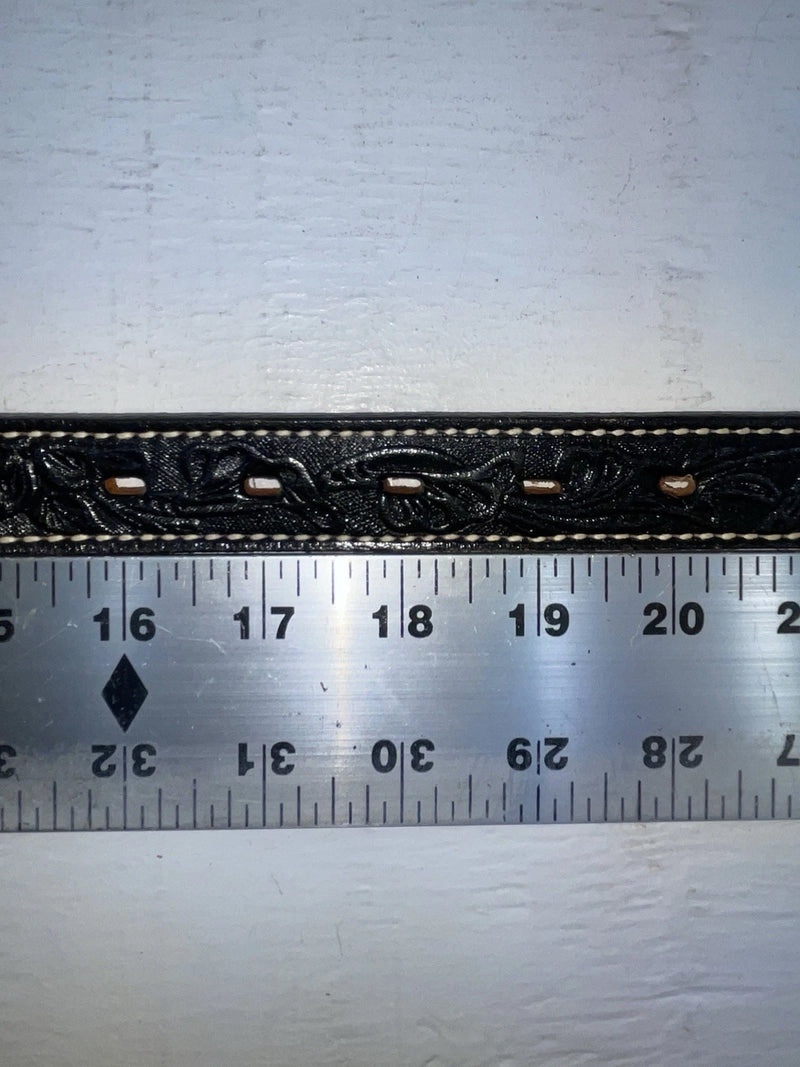 New Black Genuine Leather Western Express Tooled 18” Belt #XK101 NN-70