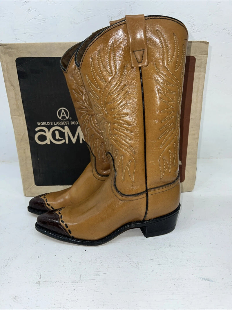 New Women’s Brown Acme Cowboy Boots. 666 6 A. 20-106