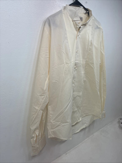 New Wayne Scott Yellow Long Sleeve Button Up English Shirt Large TT-36