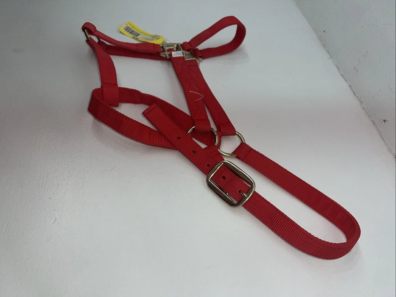New Tex Tan Red Nylon Horse Halter Full #0723832 LLL-600