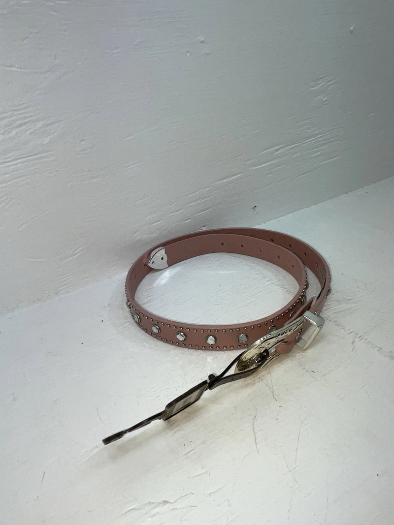 New Pink Genuine Leather Nocona Silver Bling 32” Belt #N4420430 JJ-46